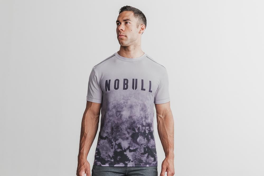 NOBULL Men's Tee - Wisteria & Plum Dip-Dye - Ireland (3486AENMS)